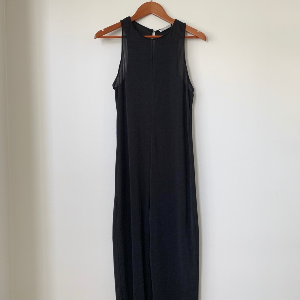 ZARA | LIGHT FLOWY SLINKY HIGHNECK JUMPSUIT ONE PIECE EXTRA LENGTH WIDE LEG